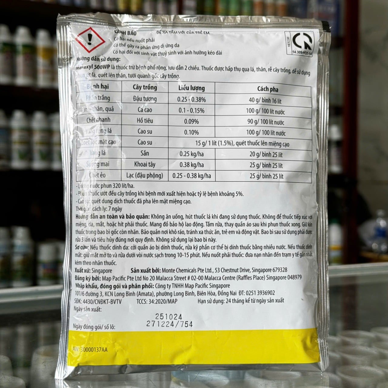 Mataxyl của Mappacific gói 100g