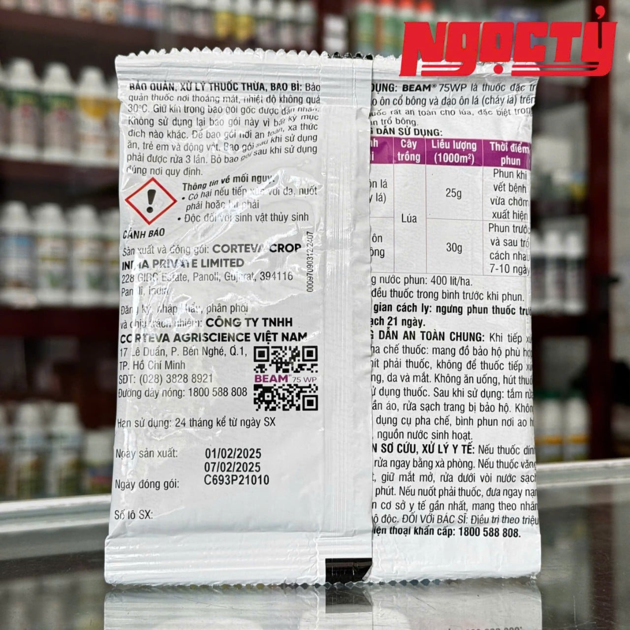 Thuốc trừ bệnh BEAM 75WP của CORTEVA gói 75g