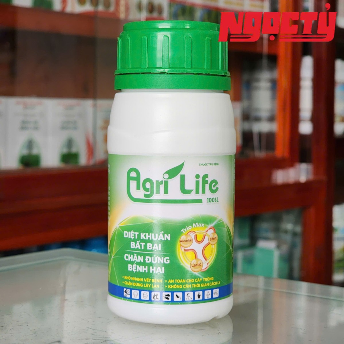 AgriLife 100SL thuốc trừ bệnh hữu cơ đặc trị vi khuẩn của Hợp Trí dung tích 200mlích