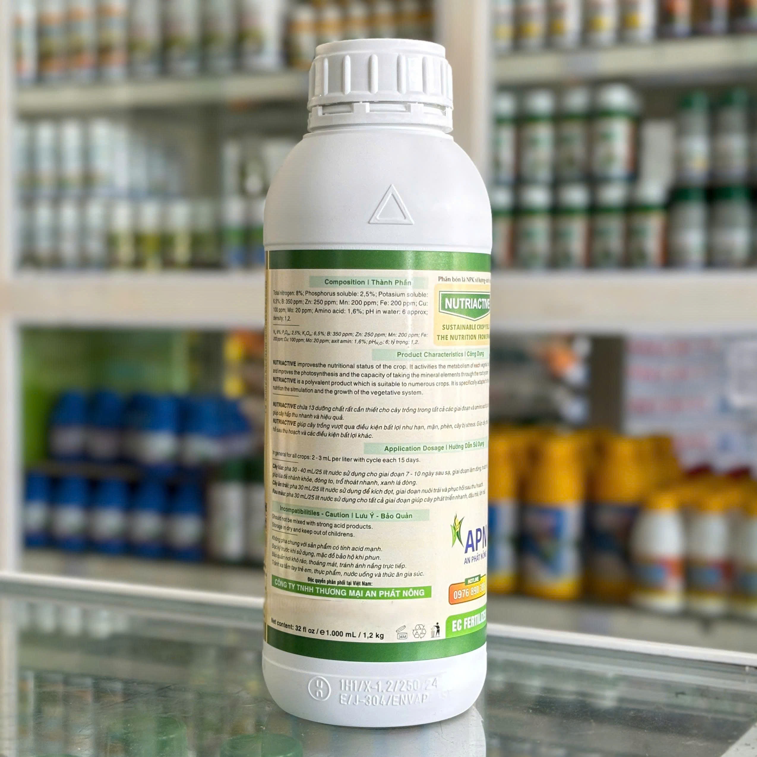 Nutriactive Tây Ban Nha chai 1 lít của An Phát Nông