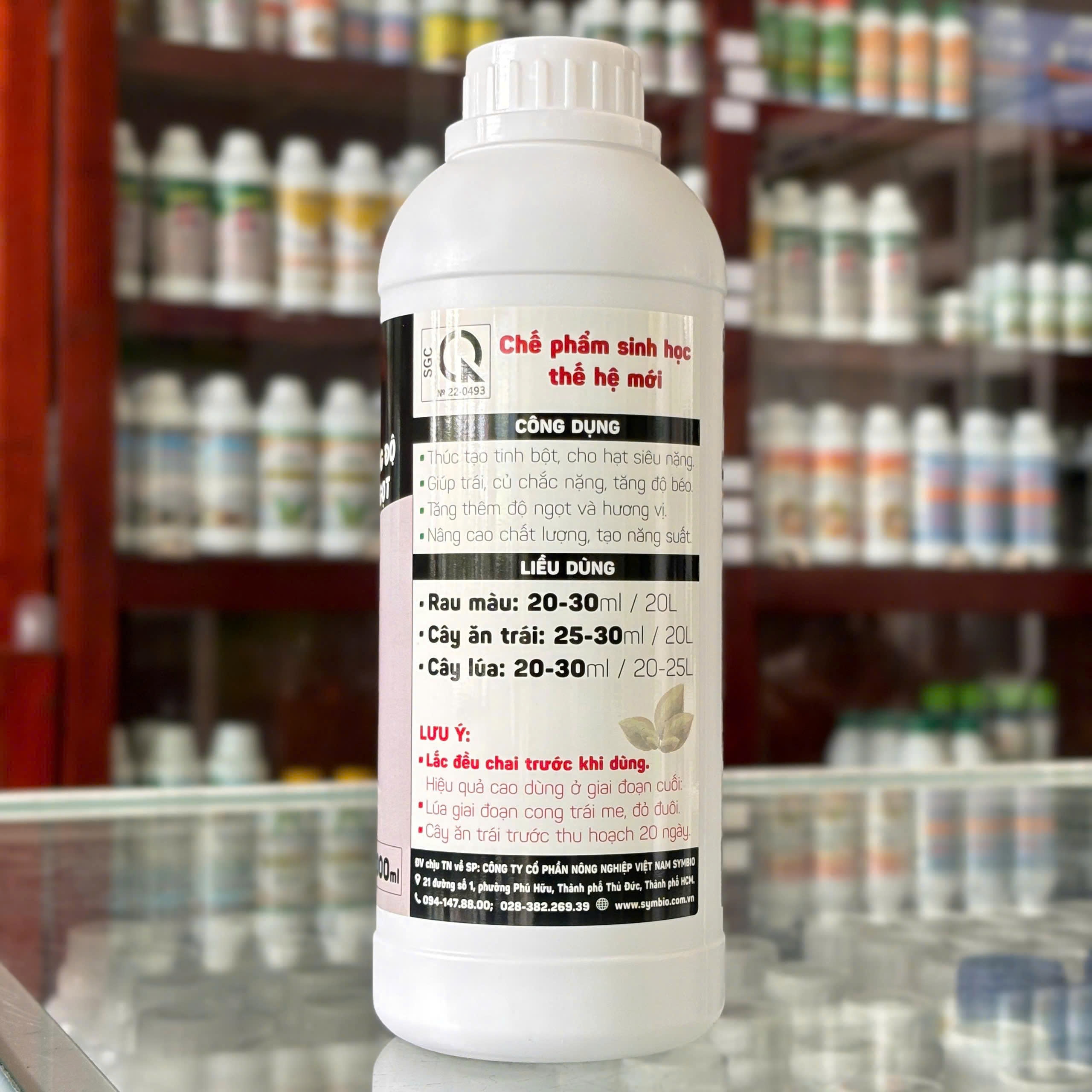 Amino FINISH giúp nặng trái, chắc hạt, chai 1 lít của SYMBIO