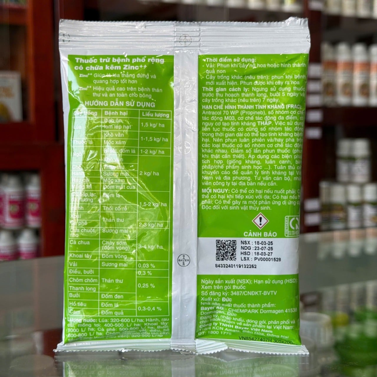 ANTRACOL 70WP của BAYER khối lượng tịnh 100g