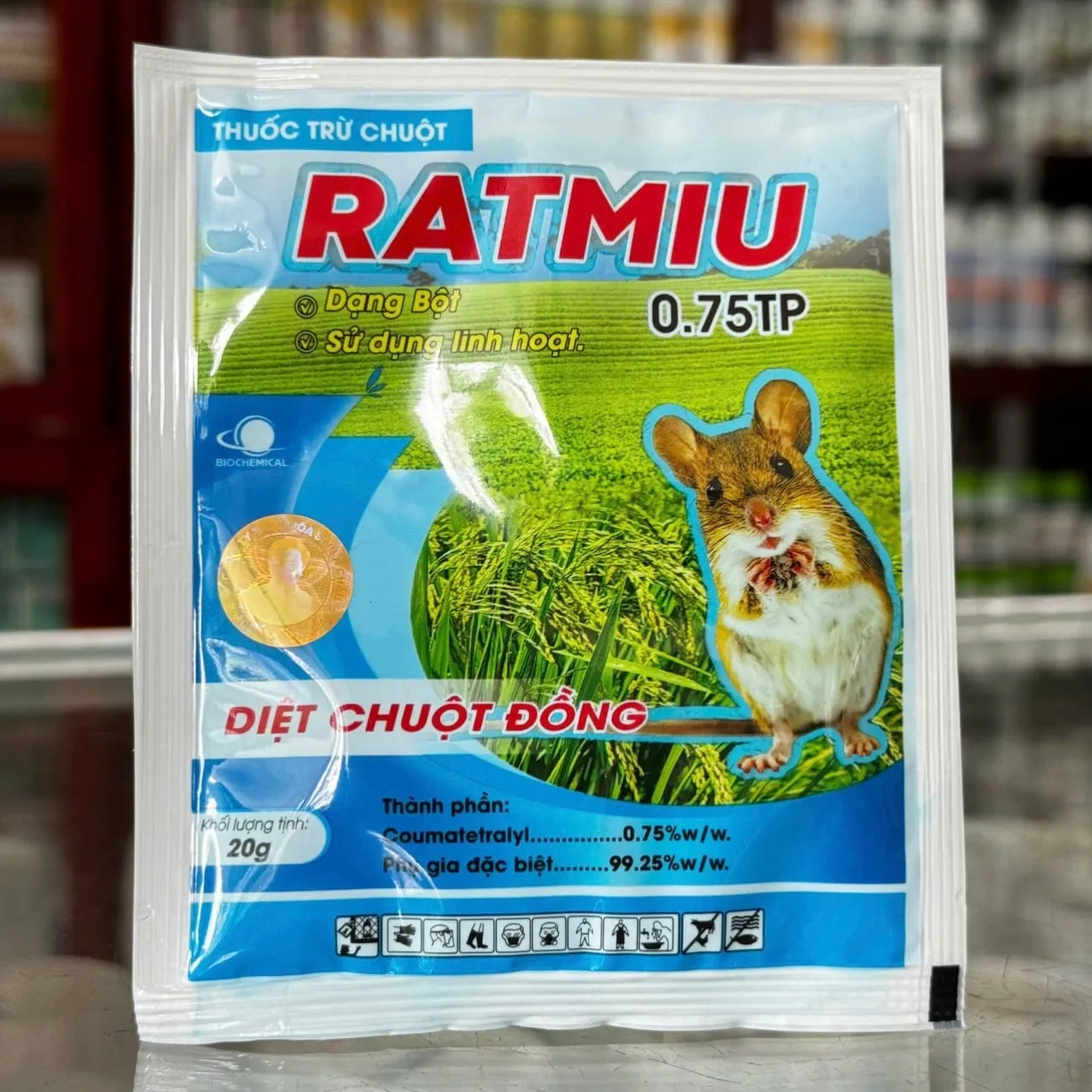 Thuốc chuột RATMIU 0.75TP gói 20g